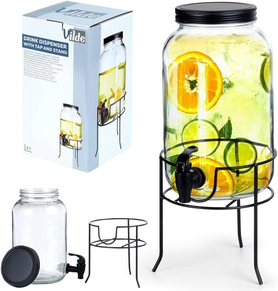 Jarra de cristal con dispensador de bebidas para kombucha